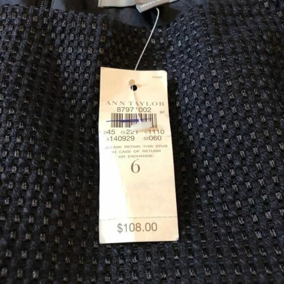 Ann Taylor Pencil Straight Skirt Size 6 Grid Check Work Workwear Formal Business - Picture 4 of 10